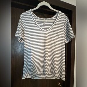 Black and white stripe Banana Republic T Shirt